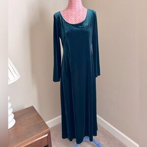 Vintage green velvet dress